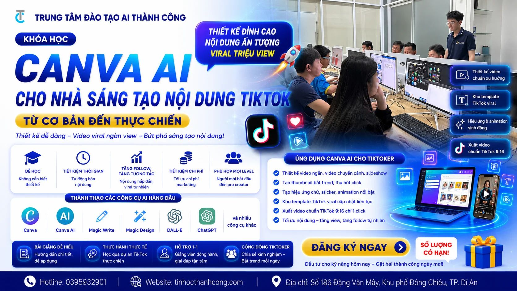 Khóa Học Canva AI Cho Nhà Sáng Tạo Nội Dung TikTok Giúp Nội Dung Viral