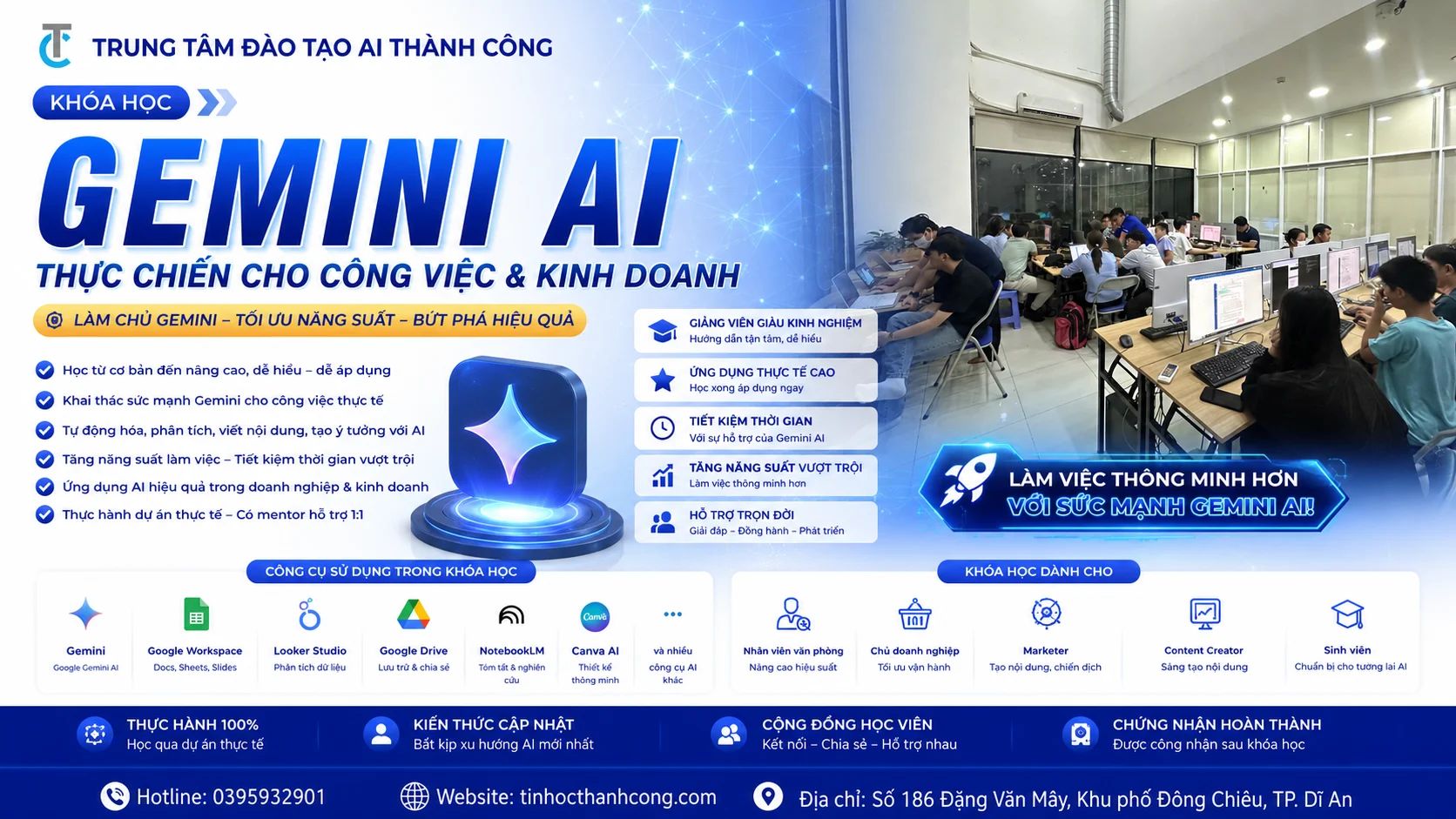 Khóa Học Gemini AI Thực Chiến Cho Công Việc Và Kinh Doanh