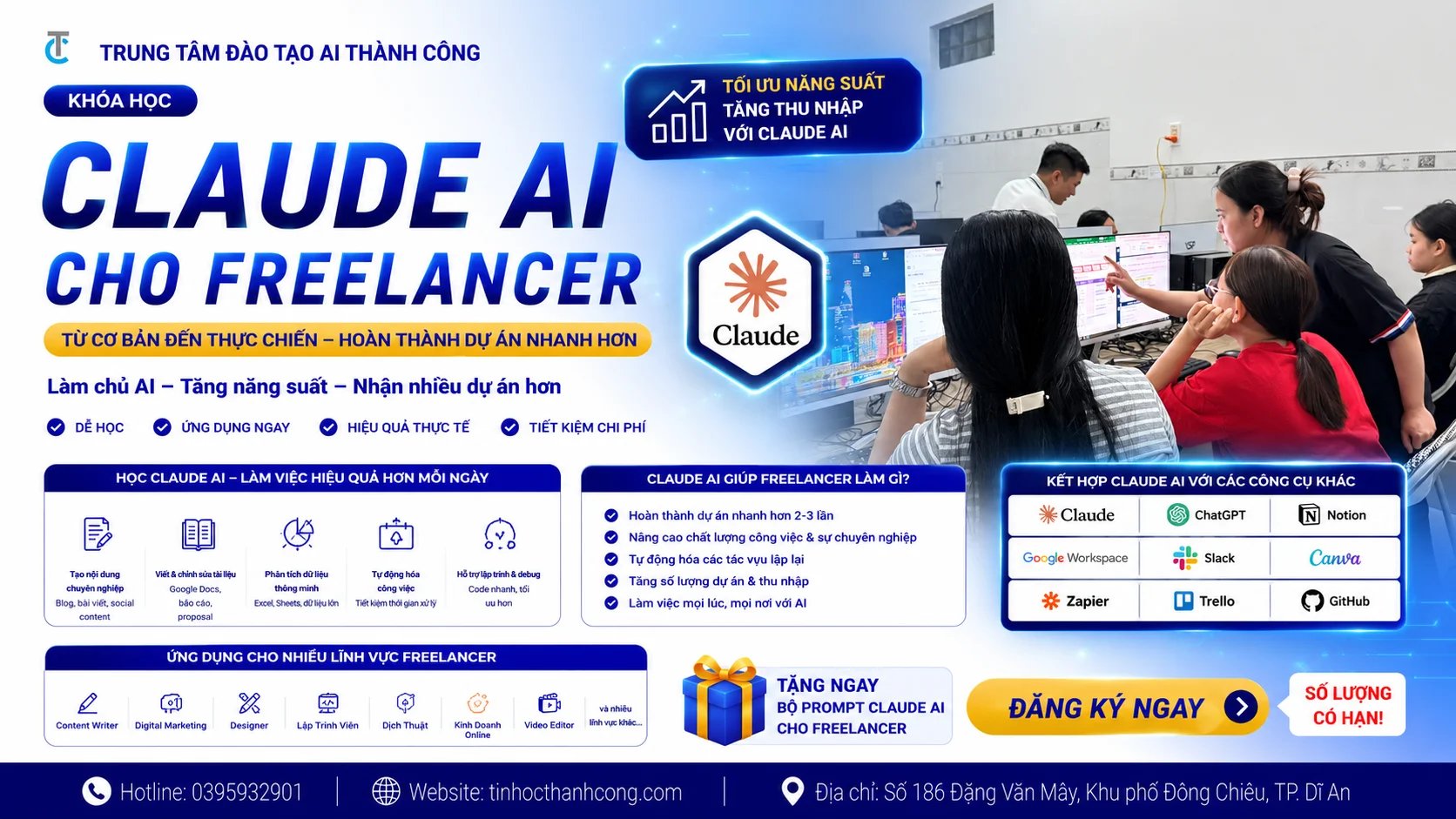 Khóa Học Claude AI Cho Freelancer Giúp Hoàn Thành Dự Án Nhanh Hơn