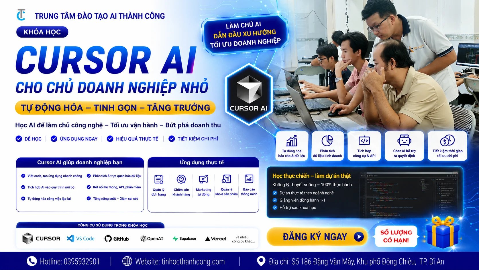 Khóa Học Cursor AI Cho Chủ Doanh Nghiệp Nhỏ Giúp Tự Động Hóa Kinh Doanh