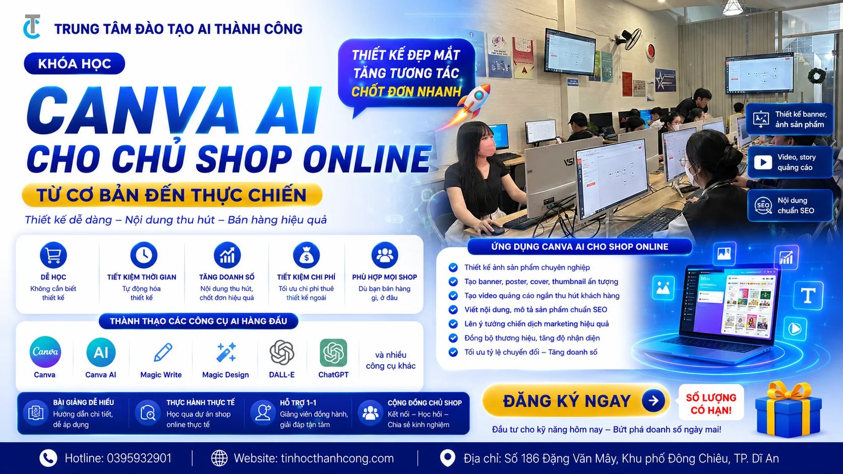 Khóa Học Canva AI Cho Chủ Shop Online Từ Cơ Bản Đến Thực Chiến