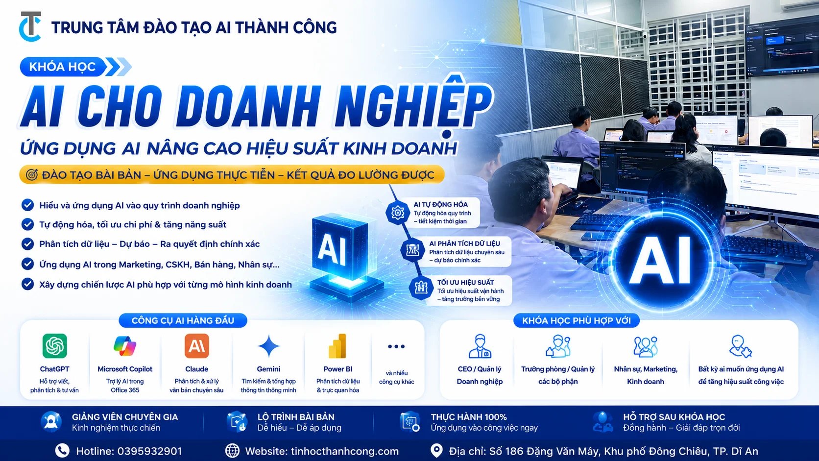 Khóa Học AI Cho Doanh Nghiệp – Ứng Dụng AI Nâng Cao Hiệu Suất Kinh Doanh