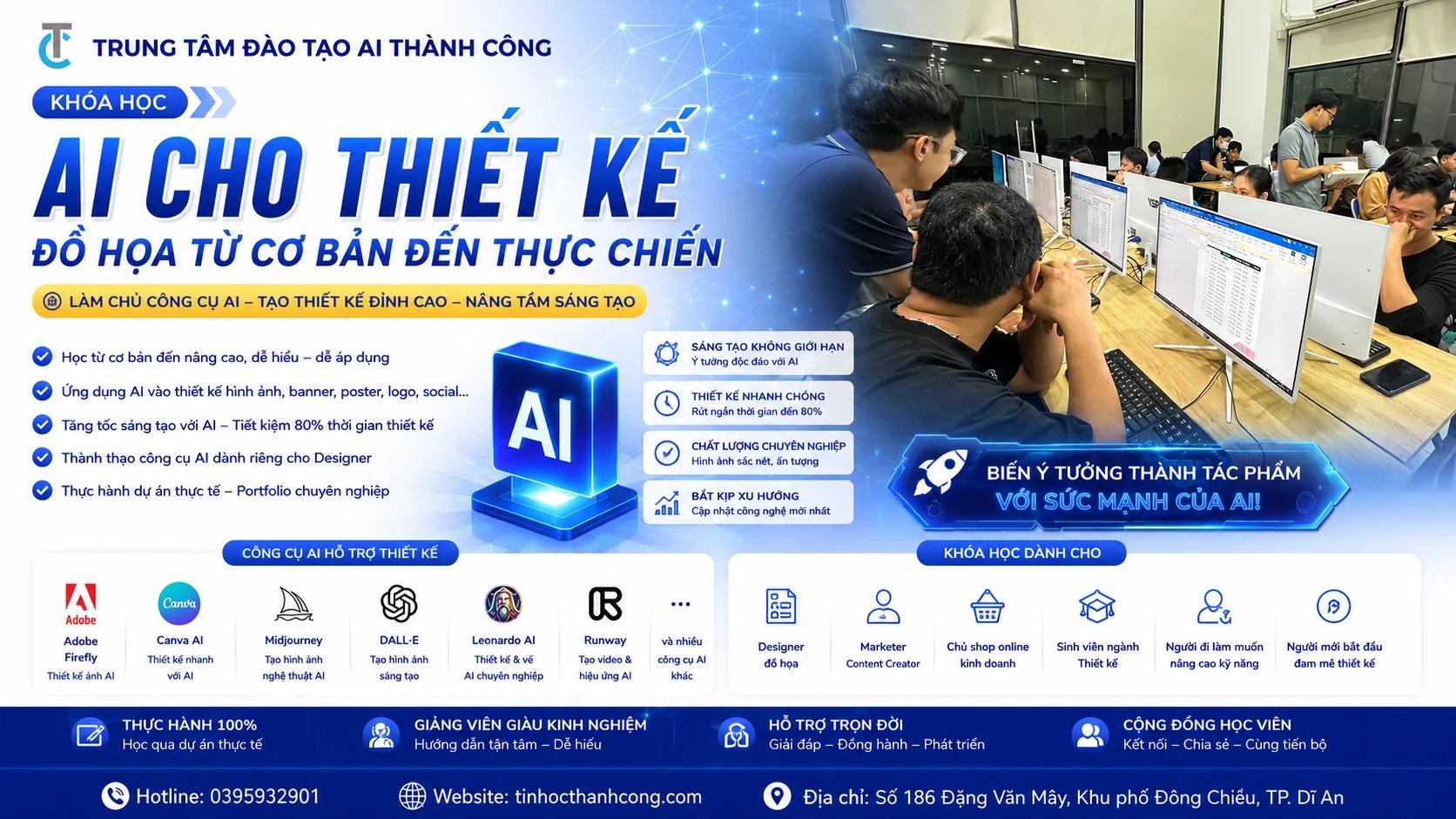 Khóa Học AI Cho Thiết Kế Đồ Họa Từ Cơ Bản Đến Thực Chiến