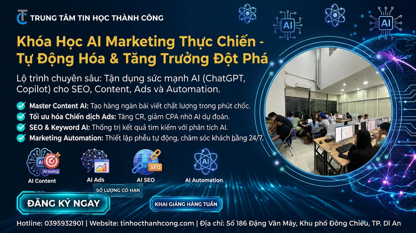Khóa Học AI Marketing Thực Chiến: Tự Động Hóa & Tăng Trưởng Đột Phá