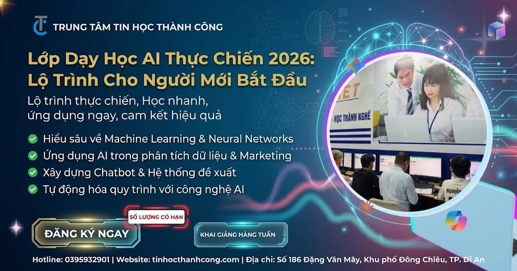 Lớp Dạy Học AI Thực Chiến 2026: Lộ Trình Cho Người Mới Bắt Đầu