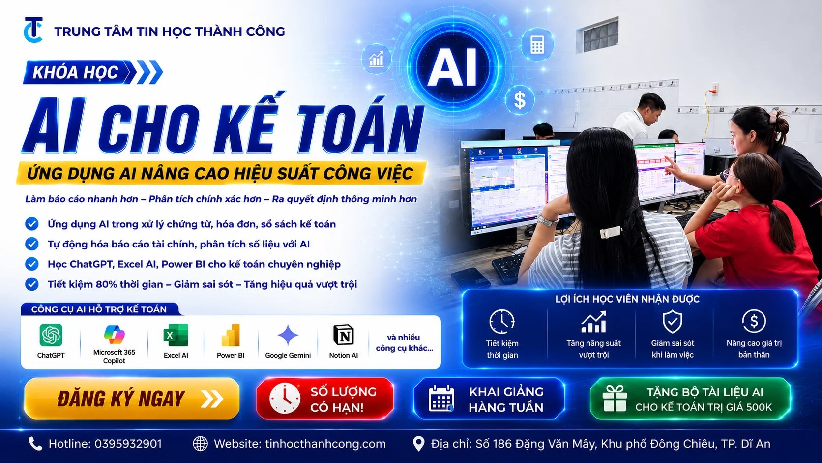Khóa Học AI Cho Kế Toán – Ứng Dụng AI Nâng Cao Hiệu Suất Công Việc