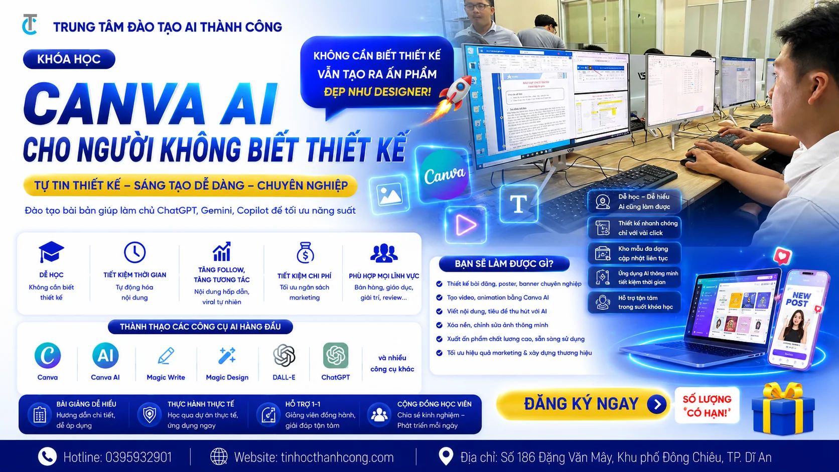 Khóa Học Canva AI Cho Người Không Biết Thiết Kế Không Cần Học Đồ Họa