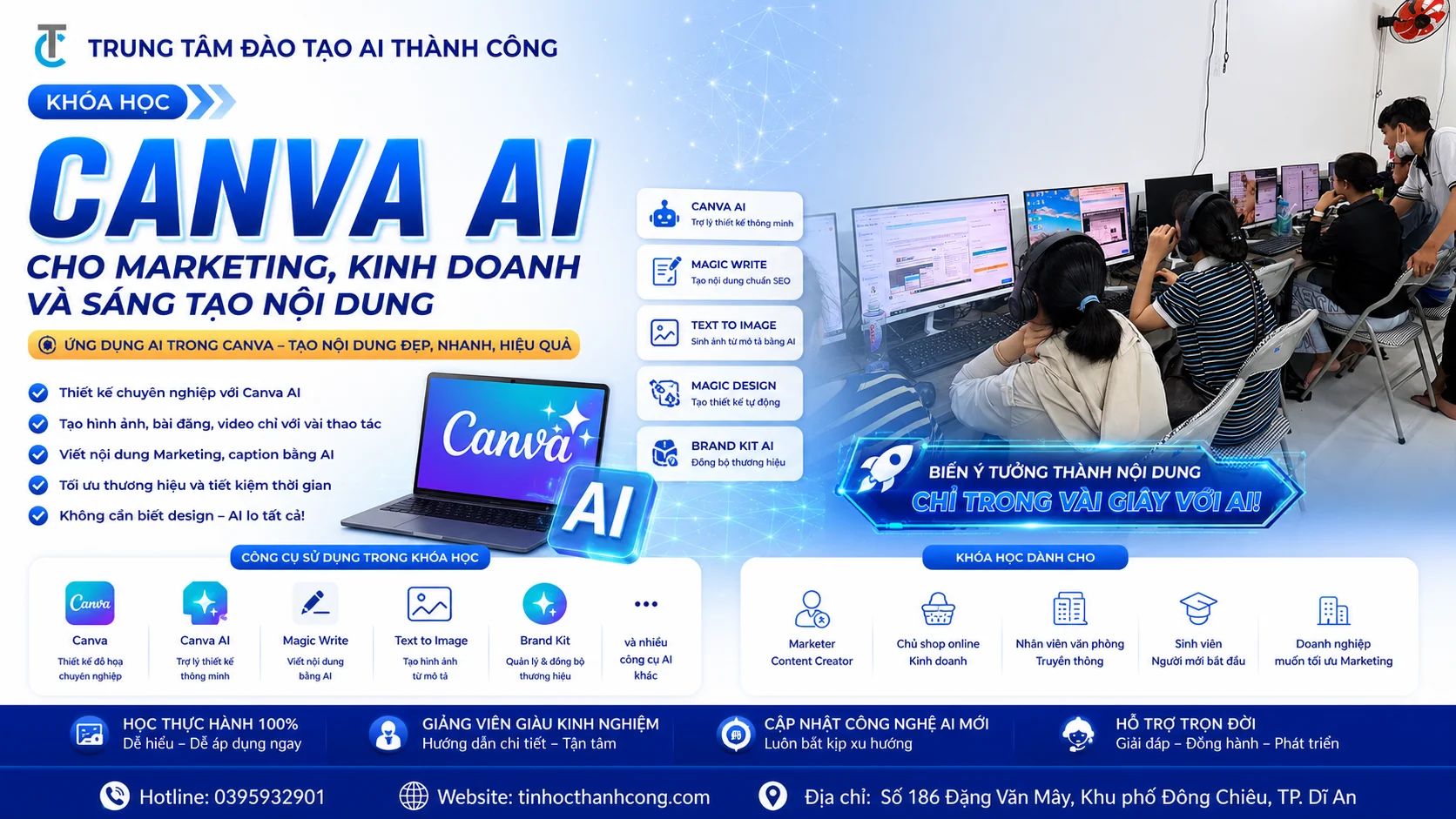 Khóa Học Canva AI Cho Marketing, Kinh Doanh Và Sáng Tạo Nội Dung