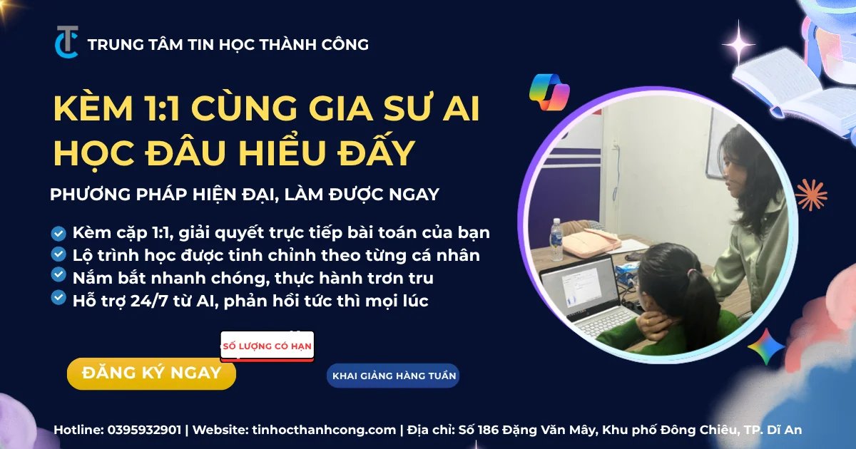 Dịch Vụ Gia Sư AI Kèm Cặp Trực Tiếp Năm 2026: Lộ Trình Tối Ưu Năng Suất Cho Người Đi Làm