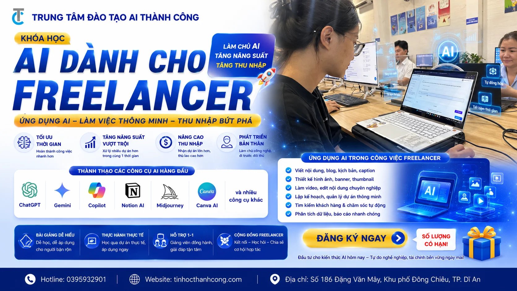 Khóa Học AI Dành Cho Freelancer Giúp Tăng Năng Suất Và Thu Nhập