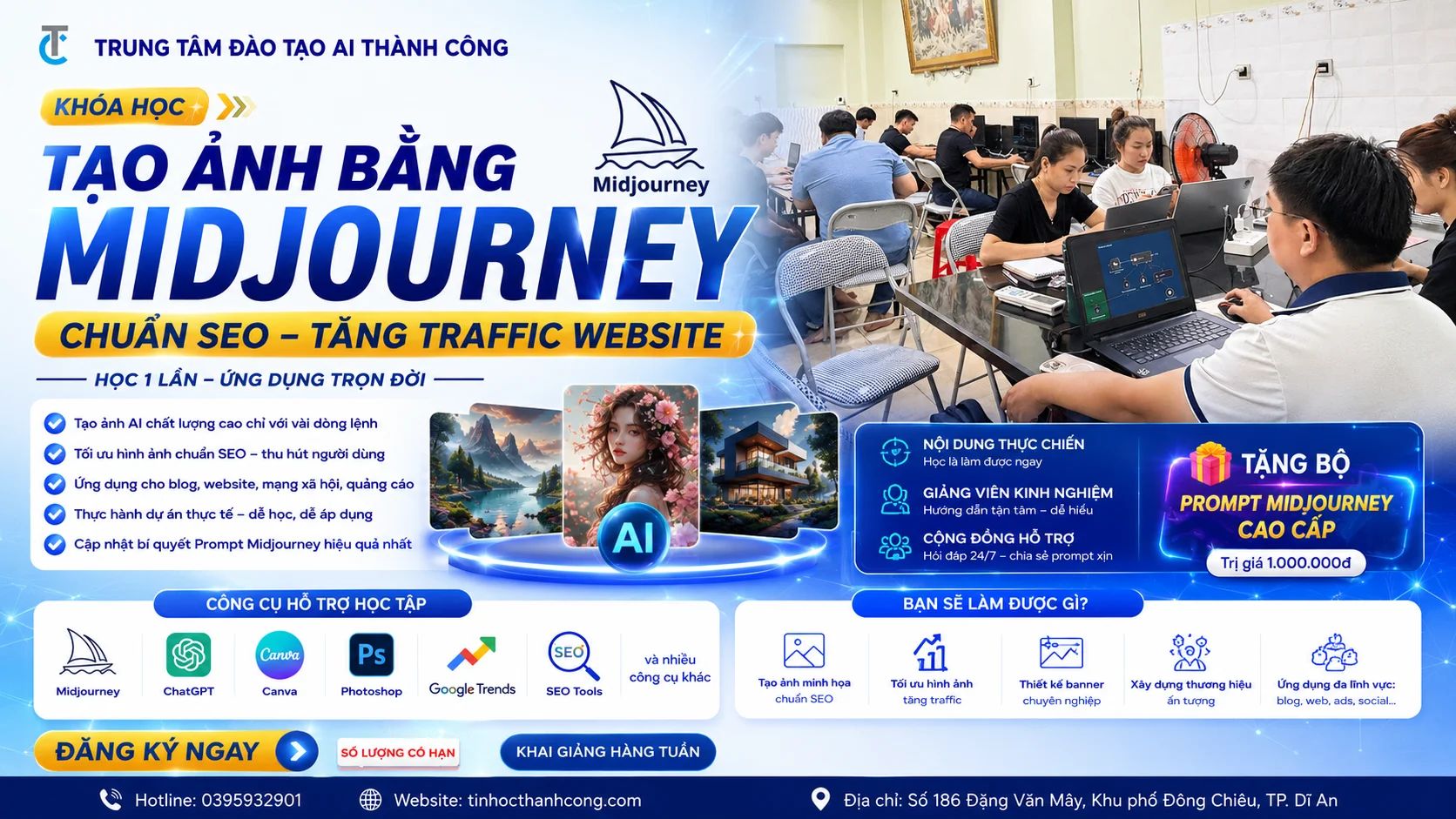 Khóa Học Tạo Ảnh Bằng Midjourney Chuẩn SEO Giúp Tăng Traffic Website