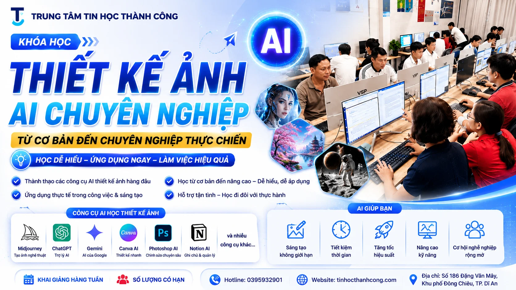 Khóa Học Thiết Kế Ảnh AI Từ Cơ Bản Đến Chuyên Nghiệp Thực Chiến